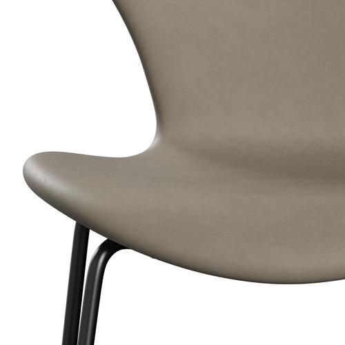 [product_category]-Fritz Hansen 3107 Chair Full Upholstery, Black/Essential Light Grey-Fritz Hansen-3107FU-STLIGR-DRBL-FRI-6