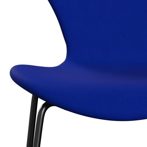 [product_category]-Fritz Hansen 3107 Chair Full Upholstery, Black/Fame Blue-Fritz Hansen-3107FU-F66075-DRBL-FRI-6