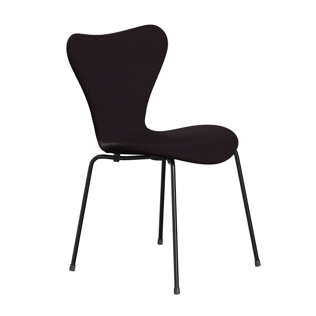 [product_category]-Fritz Hansen 3107 Chair Full Upholstery, Black/Fame Brown (F61108)-Fritz Hansen-3107FU-F61108-DRBL-FRI-2