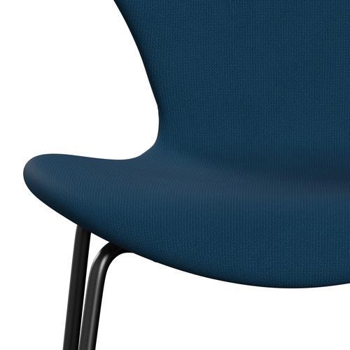 [product_category]-Fritz Hansen 3107 Chair Full Upholstery, Black/Fame Dark Blue Brown-Fritz Hansen-3107FU-F67005-DRBL-FRI-6