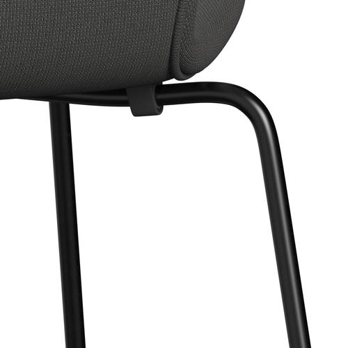 [product_category]-Fritz Hansen 3107 Chair Full Upholstery, Black/Fame Dark Grey-Fritz Hansen-3107FU-F61133-DRBL-FRI-7