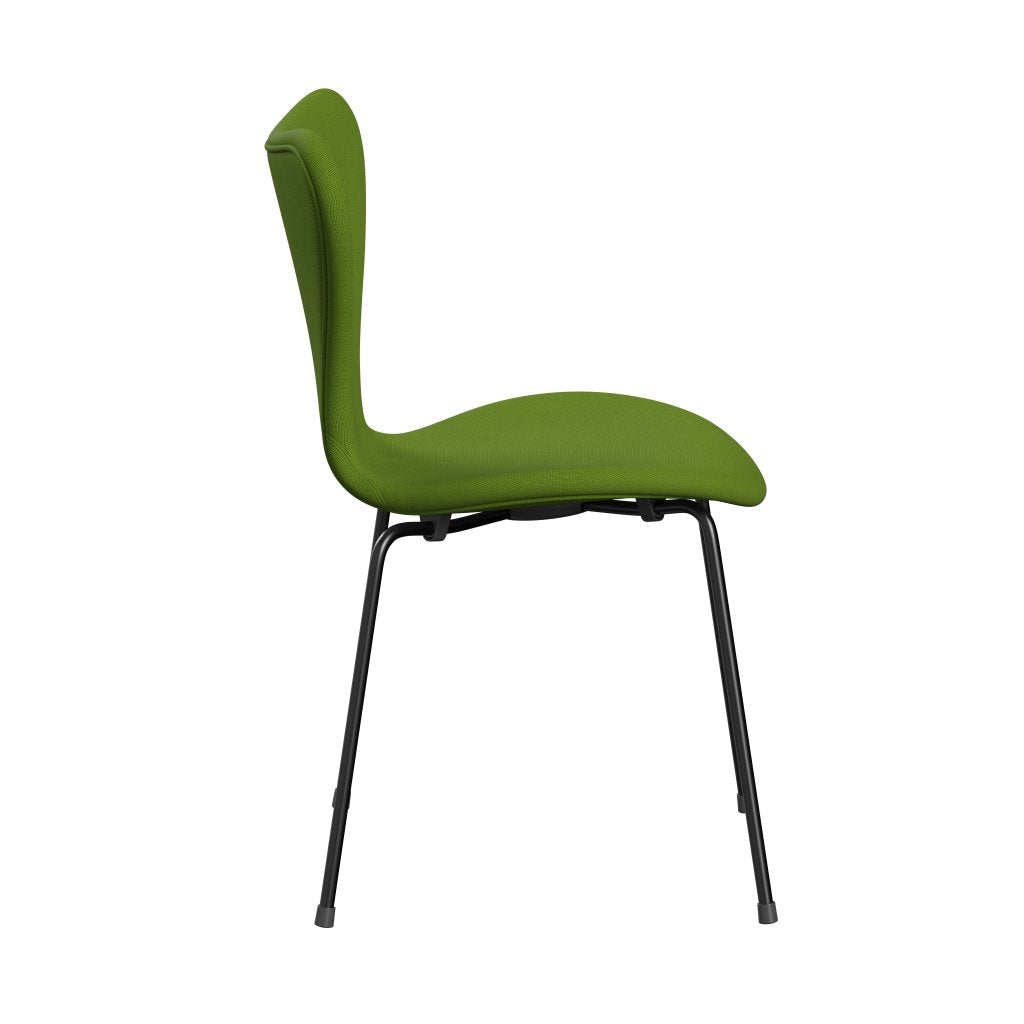 [product_category]-Fritz Hansen 3107 Chair Full Upholstery, Black/Fame Green-Fritz Hansen-3107FU-F68035-DRBL-FRI-3