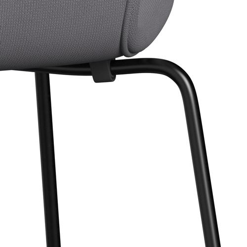 [product_category]-Fritz Hansen 3107 Chair Full Upholstery, Black/Fame Grey (F60078)-Fritz Hansen-3107FU-F60078-DRBL-FRI-7