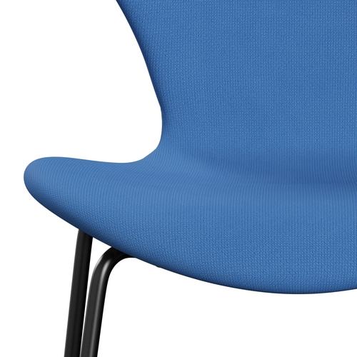 [product_category]-Fritz Hansen 3107 Chair Full Upholstery, Black/Fame Turquoise (F66118)-Fritz Hansen-3107FU-F66118-DRBL-FRI-6