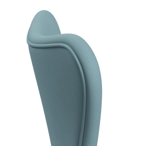 Fritz Hansen 3107 chaise complète complète, lumière turquoise noire / renommée