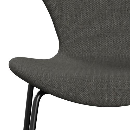 [product_category]-Fritz Hansen 3107 Chair Full Upholstery, Black/Fiord Dark Grey/Stone-Fritz Hansen-3107FU-FIO371-DRBL-FRI-6