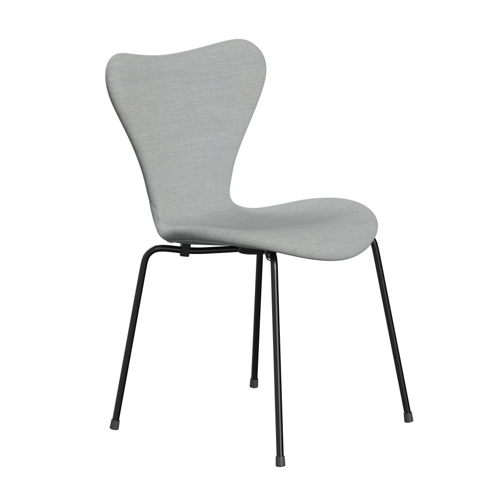 [product_category]-Fritz Hansen 3107 Chair Full Upholstery, Black/Fiord Grey/Medium Grey-Fritz Hansen-3107FU-FIO121-DRBL-FRI-2