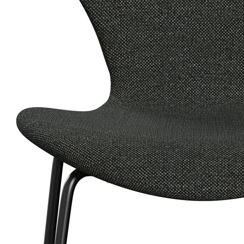 [product_category]-Fritz Hansen 3107 Chair Full Upholstery, Black/Hallingdal Black/Grey (Hal368)-Fritz Hansen-3107FU-HAL368-DRBL-FRI-6