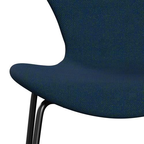 [product_category]-Fritz Hansen 3107 Chair Full Upholstery, Black/Hallingdal Blue/Green-Fritz Hansen-3107FU-HAL890-DRBL-FRI-6