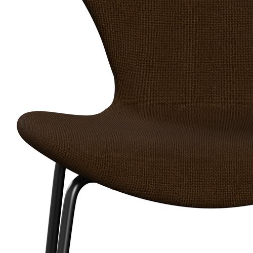 [product_category]-Fritz Hansen 3107 Chair Full Upholstery, Black/Hallingdal Brown-Fritz Hansen-3107FU-HAL350-DRBL-FRI-6