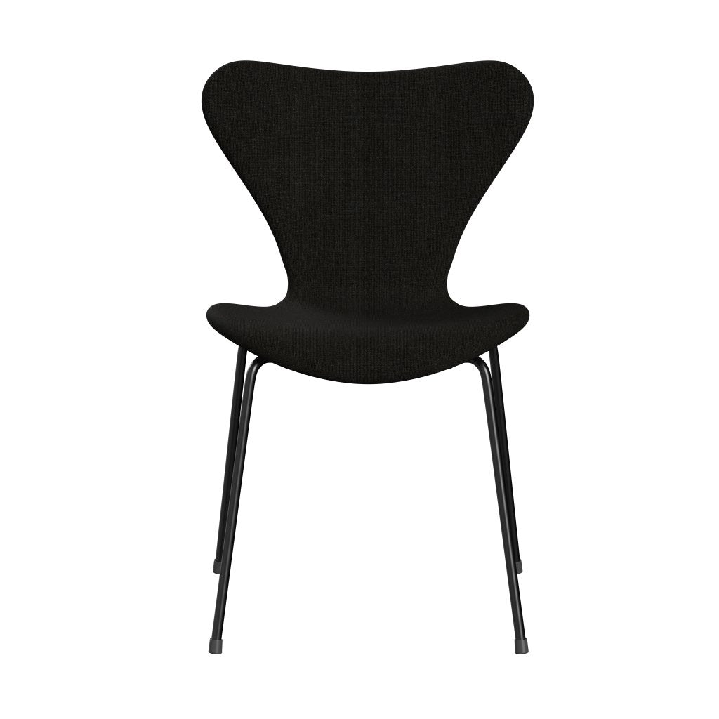 [product_category]-Fritz Hansen 3107 Chair Full Upholstery, Black/Hallingdal Brown/Dark Grey-Fritz Hansen-3107FU-HAL376-DRBL-FRI-1