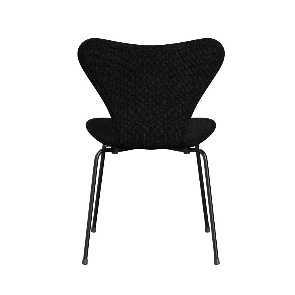 [product_category]-Fritz Hansen 3107 Chair Full Upholstery, Black/Hallingdal Charcoal-Fritz Hansen-3107FU-HAL180-DRBL-FRI-4