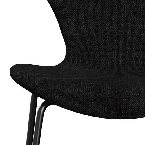 [product_category]-Fritz Hansen 3107 Chair Full Upholstery, Black/Hallingdal Charcoal-Fritz Hansen-3107FU-HAL180-DRBL-FRI-6