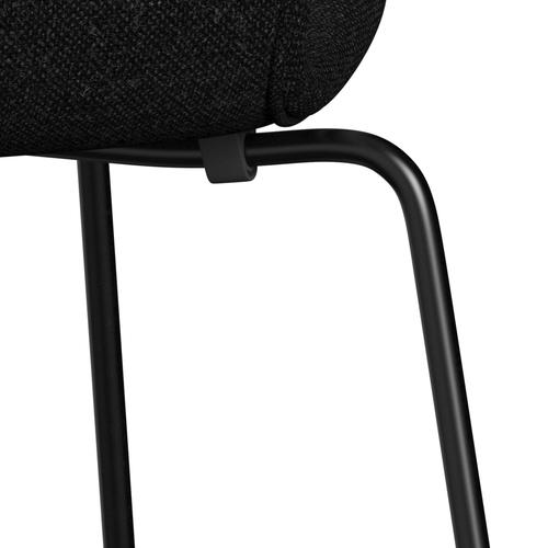 [product_category]-Fritz Hansen 3107 Chair Full Upholstery, Black/Hallingdal Charcoal-Fritz Hansen-3107FU-HAL180-DRBL-FRI-7