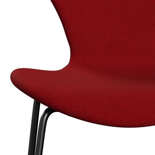 [product_category]-Fritz Hansen 3107 Chair Full Upholstery, Black/Hallingdal Classic Red-Fritz Hansen-3107FU-HAL674-DRBL-FRI-6