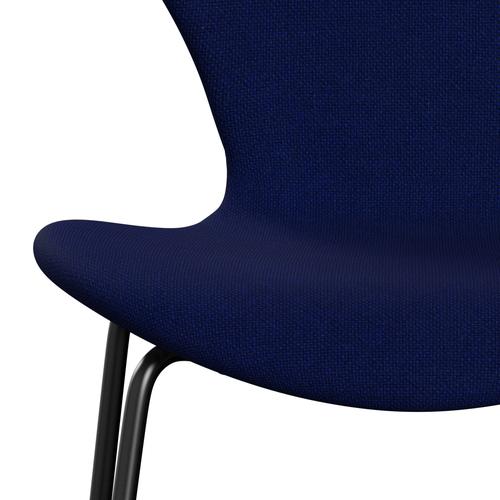 [product_category]-Fritz Hansen 3107 Chair Full Upholstery, Black/Hallingdal Dark Blue-Fritz Hansen-3107FU-HAL773-DRBL-FRI-6