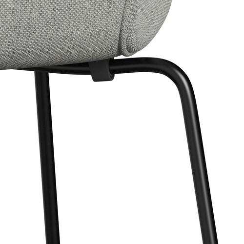 [product_category]-Fritz Hansen 3107 Chair Full Upholstery, Black/Hallingdal White/Grey-Fritz Hansen-3107FU-HAL110-DRBL-FRI-7