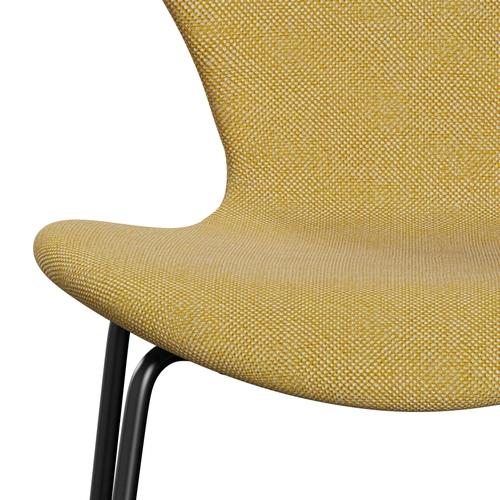 [product_category]-Fritz Hansen 3107 Chair Full Upholstery, Black/Hallingdal Yellow/White-Fritz Hansen-3107FU-HAL407-DRBL-FRI-6
