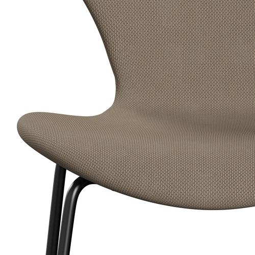 [product_category]-Fritz Hansen 3107 Chair Full Upholstery, Black/Re Wool Beige/Natural-Fritz Hansen-3107FU-REW628-DRBL-FRI-6