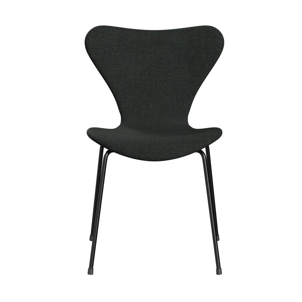 [product_category]-Fritz Hansen 3107 Chair Full Upholstery, Black/Re Wool Black/Natural-Fritz Hansen-3107FU-REW198-DRBL-FRI-1