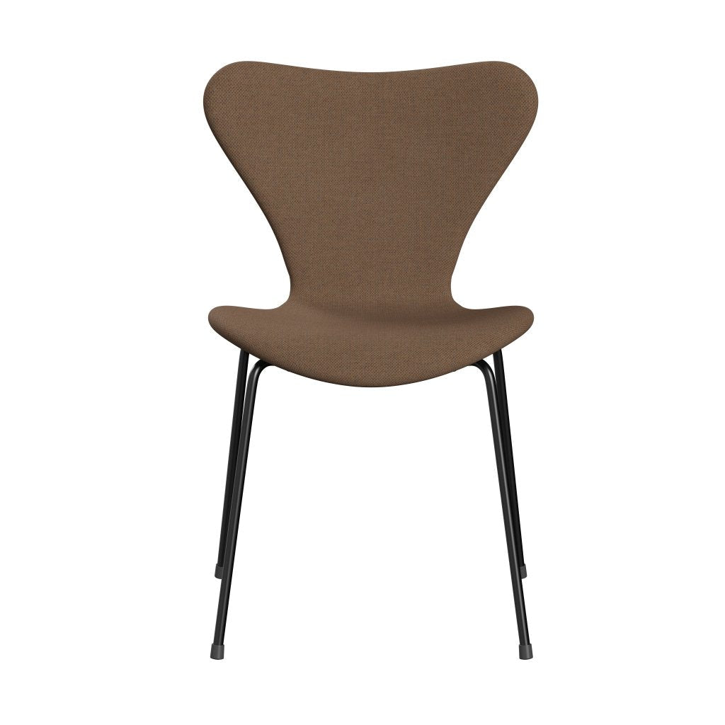 [product_category]-Fritz Hansen 3107 Chair Full Upholstery, Black/Re Wool Brown/Natural-Fritz Hansen-3107FU-REW378-DRBL-FRI-1