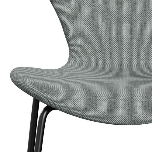 [product_category]-Fritz Hansen 3107 Chair Full Upholstery, Black/Re Wool Pale Aqua-Fritz Hansen-3107FU-REW828-DRBL-FRI-6