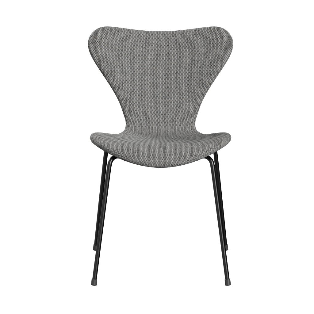 [product_category]-Fritz Hansen 3107 Chair Full Upholstery, Black/Re Wool Wool White/Natural-Fritz Hansen-3107FU-REW108-DRBL-FRI-1