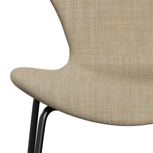 [product_category]-Fritz Hansen 3107 Chair Full Upholstery, Black/Remix Beige (Rem223)-Fritz Hansen-3107FU-REM223-DRBL-FRI-6