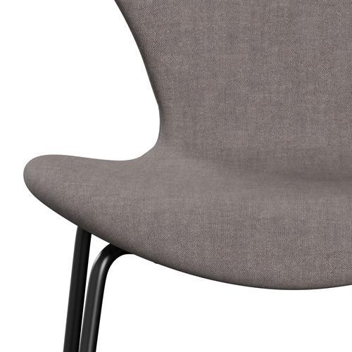 [product_category]-Fritz Hansen 3107 Chair Full Upholstery, Black/Remix Dark Grey (Rem136)-Fritz Hansen-3107FU-REM136-DRBL-FRI-6