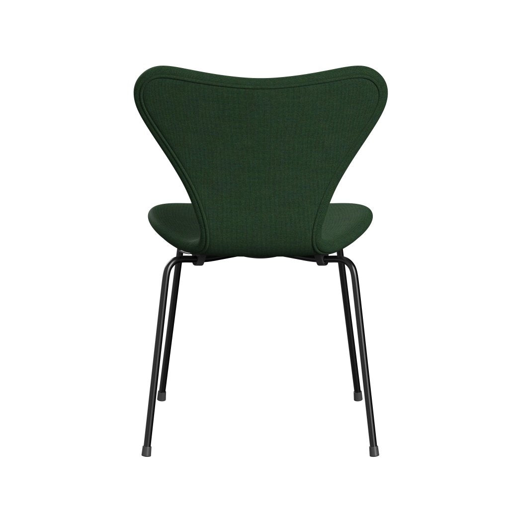 [product_category]-Fritz Hansen 3107 Chair Full Upholstery, Black/Remix Grass Green-Fritz Hansen-3107FU-REM982-DRBL-FRI-4