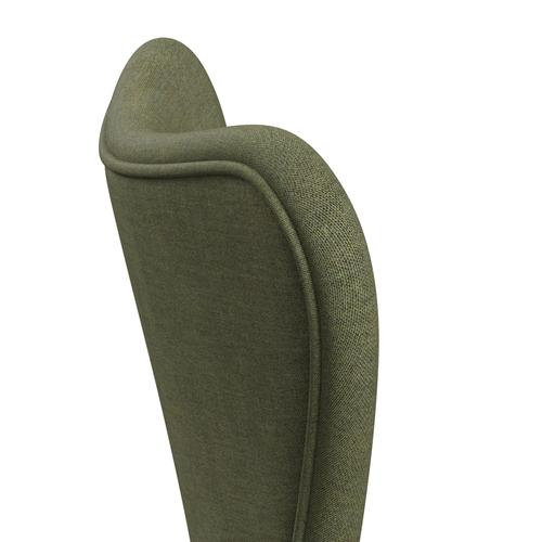 [product_category]-Fritz Hansen 3107 Chair Full Upholstery, Black/Remix Green-Fritz Hansen-3107FU-REM933-DRBL-FRI-5