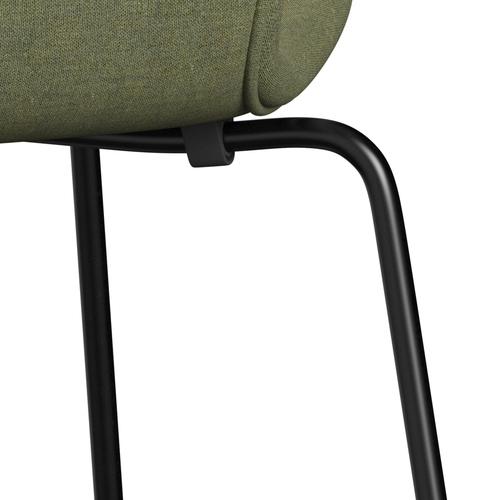 [product_category]-Fritz Hansen 3107 Chair Full Upholstery, Black/Remix Green-Fritz Hansen-3107FU-REM933-DRBL-FRI-7