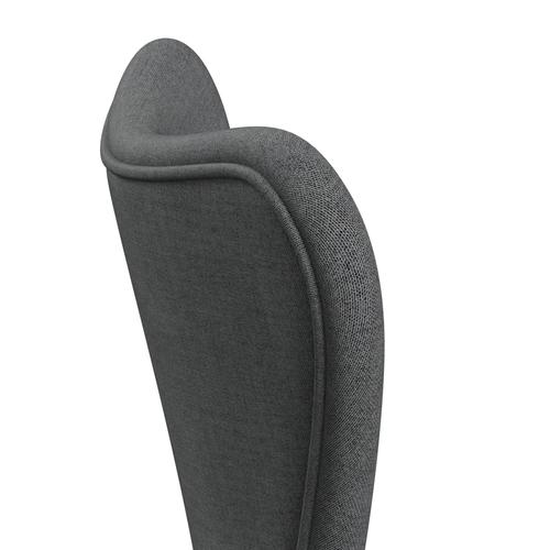 [product_category]-Fritz Hansen 3107 Chair Full Upholstery, Black/Remix Grey (Rem143)-Fritz Hansen-3107FU-REM143-DRBL-FRI-5