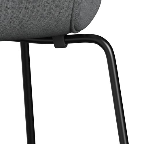 [product_category]-Fritz Hansen 3107 Chair Full Upholstery, Black/Remix Grey (Rem143)-Fritz Hansen-3107FU-REM143-DRBL-FRI-7