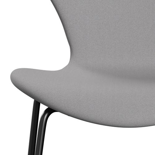 [product_category]-Fritz Hansen 3107 Chair Full Upholstery, Black/Remix Grey/Green-Fritz Hansen-3107FU-REM606-DRBL-FRI-6