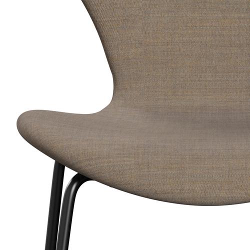 [product_category]-Fritz Hansen 3107 Chair Full Upholstery, Black/Remix Light Brown (Rem242)-Fritz Hansen-3107FU-REM242-DRBL-FRI-6