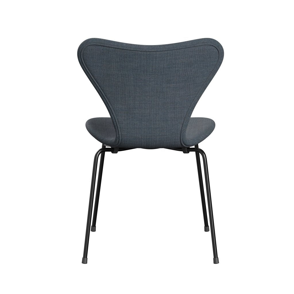 [product_category]-Fritz Hansen 3107 Chair Full Upholstery, Black/Remix Petrol Blue Dark-Fritz Hansen-3107FU-REM716-DRBL-FRI-4