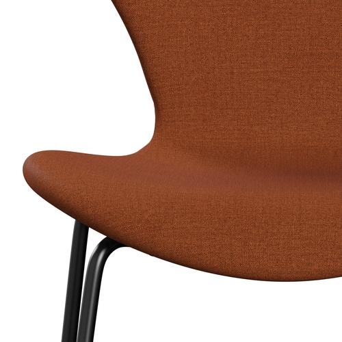 [product_category]-Fritz Hansen 3107 Chair Full Upholstery, Black/Remix Rust Orange-Fritz Hansen-3107FU-REM443-DRBL-FRI-6