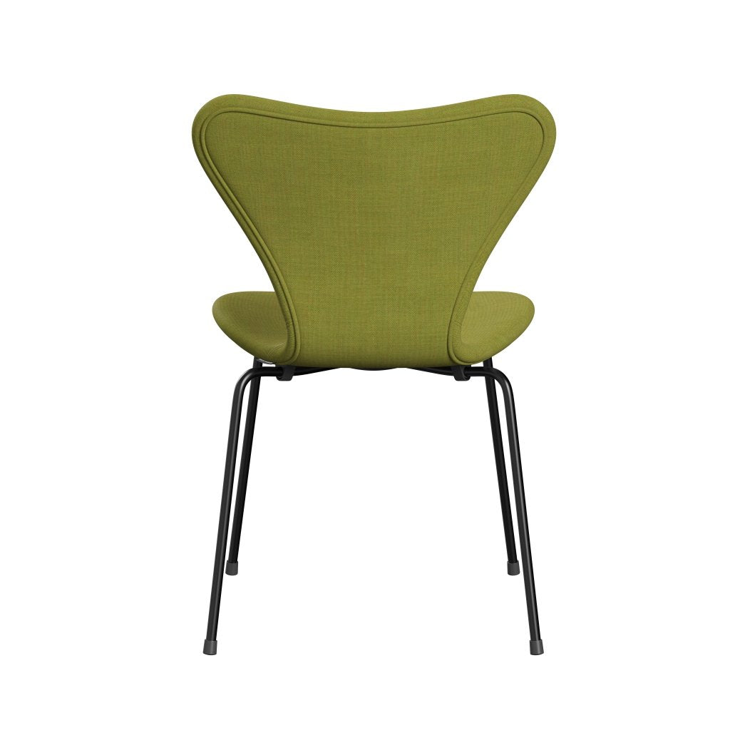[product_category]-Fritz Hansen 3107 Chair Full Upholstery, Black/Remix Spring Green-Fritz Hansen-3107FU-REM912-DRBL-FRI-4