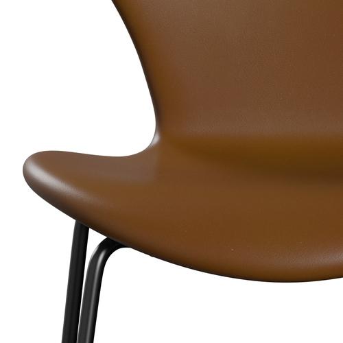 Fritz Hansen 3107 Chair Full Upholstery, Black/Soft Walnut