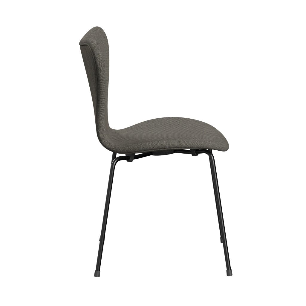 [product_category]-Fritz Hansen 3107 Chair Full Upholstery, Black/Steelcut Trio Light Brown-Fritz Hansen-3107FU-STR253-DRBL-FRI-3