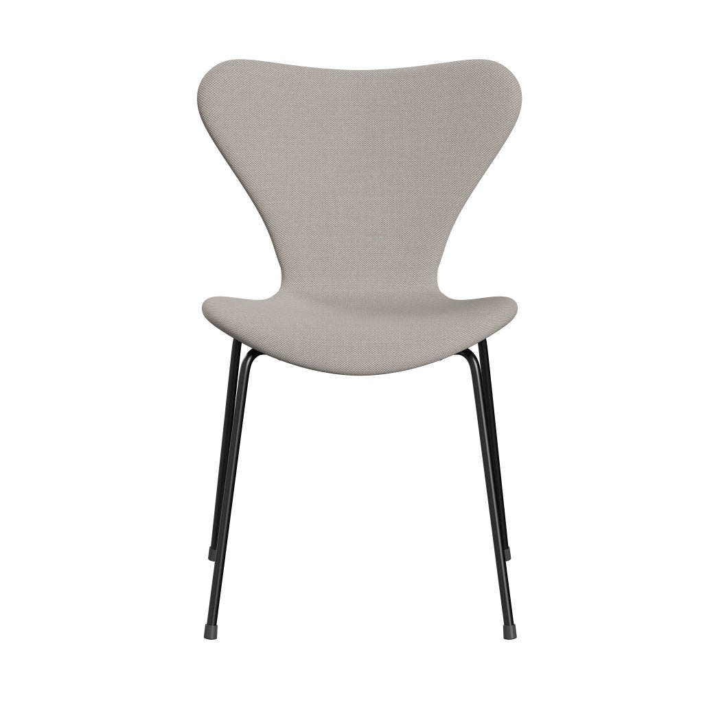 [product_category]-Fritz Hansen 3107 Chair Full Upholstery, Black/Steelcut Trio White & Grey-Fritz Hansen-3107FU-STR205-DRBL-FRI-1