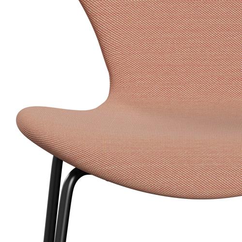 [product_category]-Fritz Hansen 3107 Chair Full Upholstery, Black/Steelcut Trio White & Red-Fritz Hansen-3107FU-STR515-DRBL-FRI-6