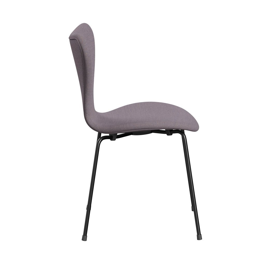 [product_category]-Fritz Hansen 3107 Chair Full Upholstery, Black/Steelcut Trio White/Violet-Fritz Hansen-3107FU-STR806-DRBL-FRI-3