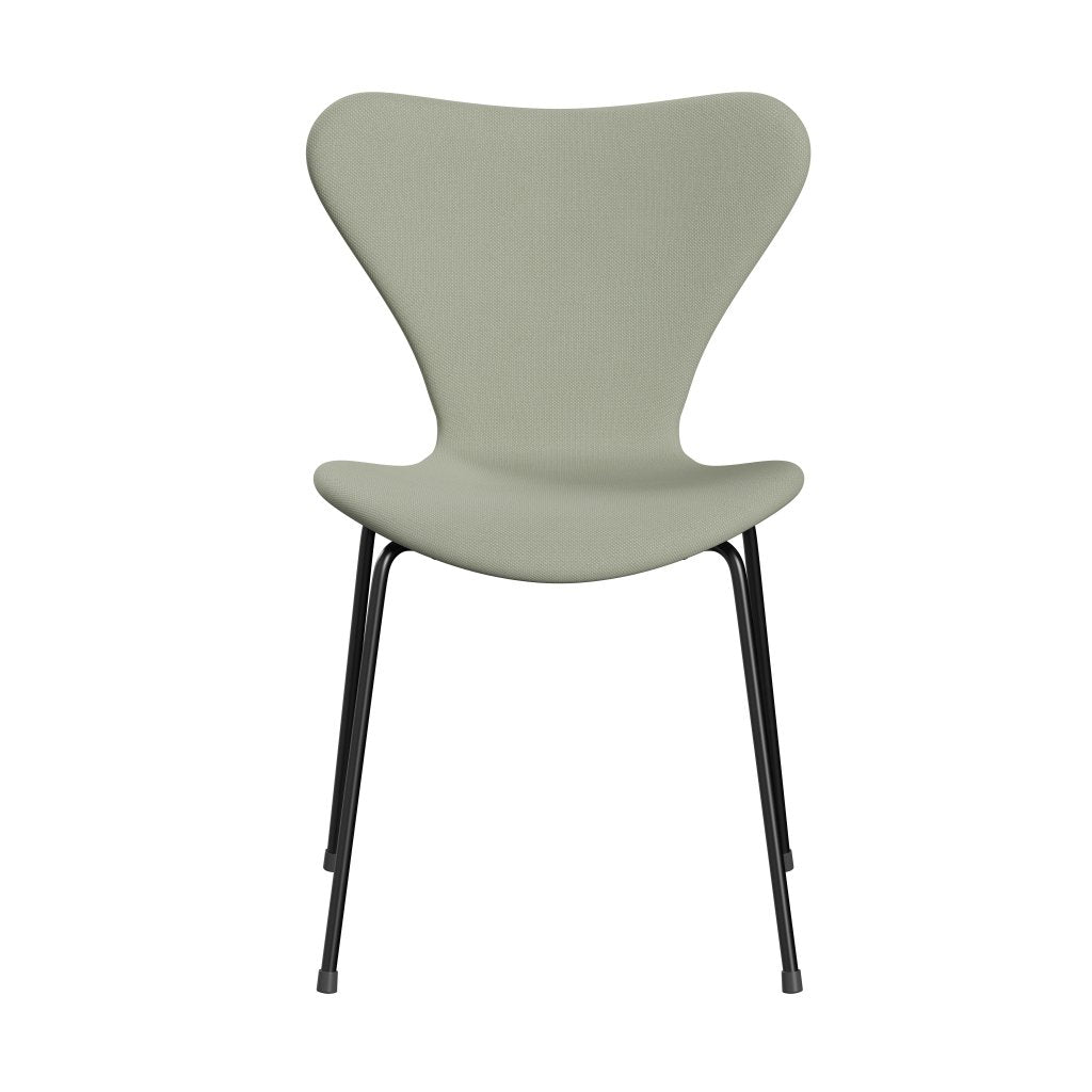 [product_category]-Fritz Hansen 3107 Chair Full Upholstery, Black/Steelcut Turquoise Light-Fritz Hansen-3107FU-STI935-DRBL-FRI-1