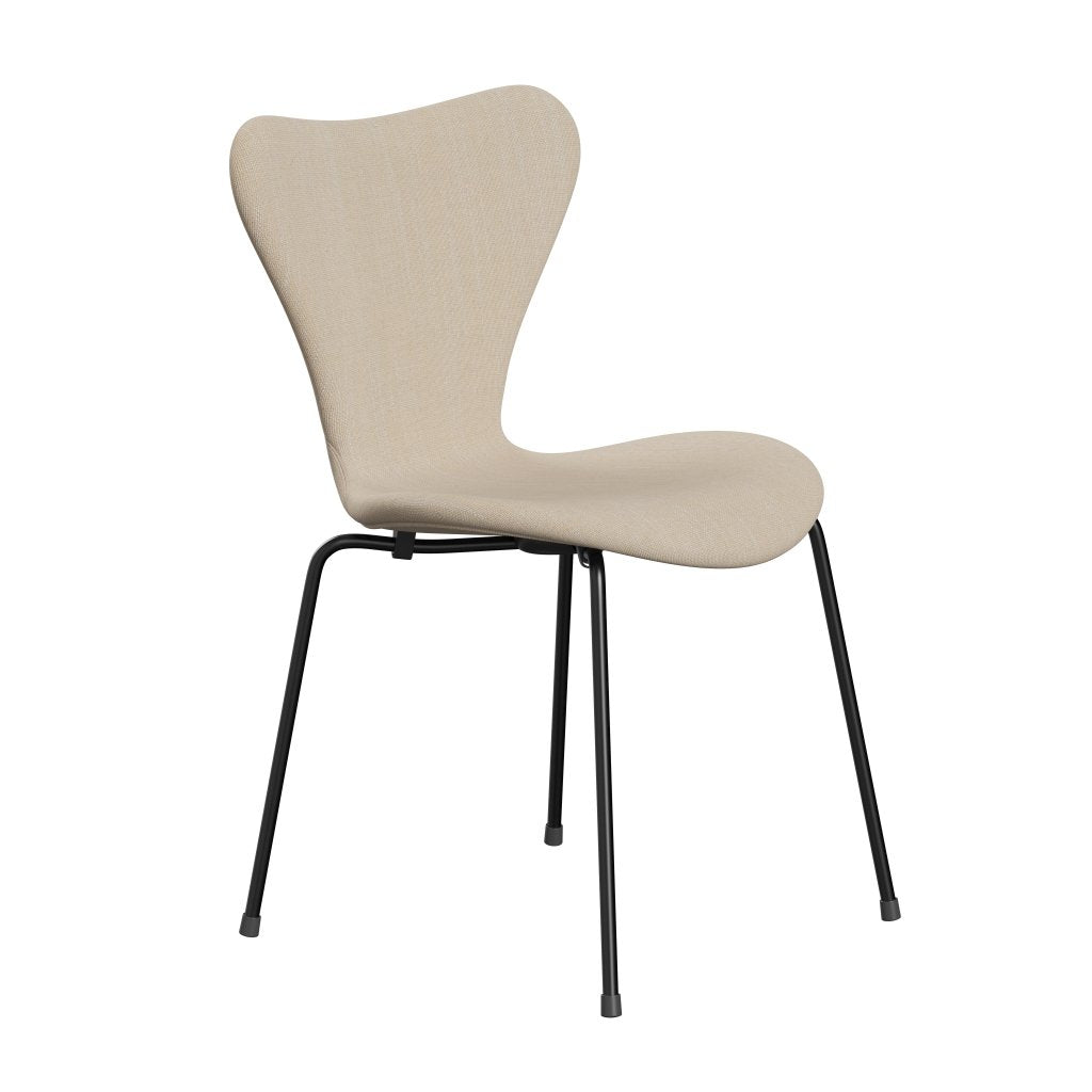 [product_category]-Fritz Hansen 3107 Chair Full Upholstery, Black/Sunniva 2 Cream/Sand-Fritz Hansen-3107FU-SV423-DRBL-FRI-2