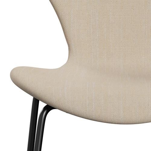 [product_category]-Fritz Hansen 3107 Chair Full Upholstery, Black/Sunniva 2 Cream/Sand-Fritz Hansen-3107FU-SV423-DRBL-FRI-6