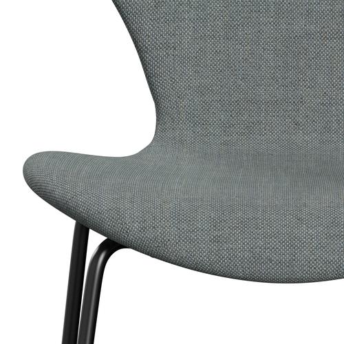 [product_category]-Fritz Hansen 3107 Chair Full Upholstery, Black/Sunniva 2 Grey/Pale Green-Fritz Hansen-3107FU-SV152-DRBL-FRI-6