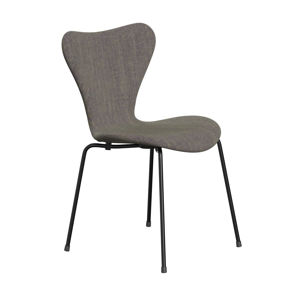 [product_category]-Fritz Hansen 3107 Chair Full Upholstery, Black/Sunniva 2 Light Green/Violet-Fritz Hansen-3107FU-SV952-DRBL-FRI-2