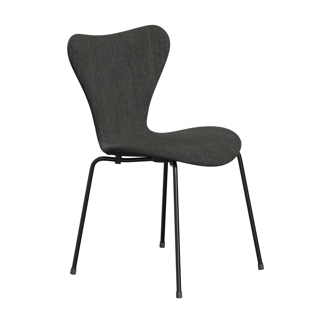 [product_category]-Fritz Hansen 3107 Chair Full Upholstery, Black/Sunniva 2 Light Grey/Dark Grey-Fritz Hansen-3107FU-SV173-DRBL-FRI-2